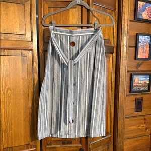 Elegant Striped A-Line Skirt